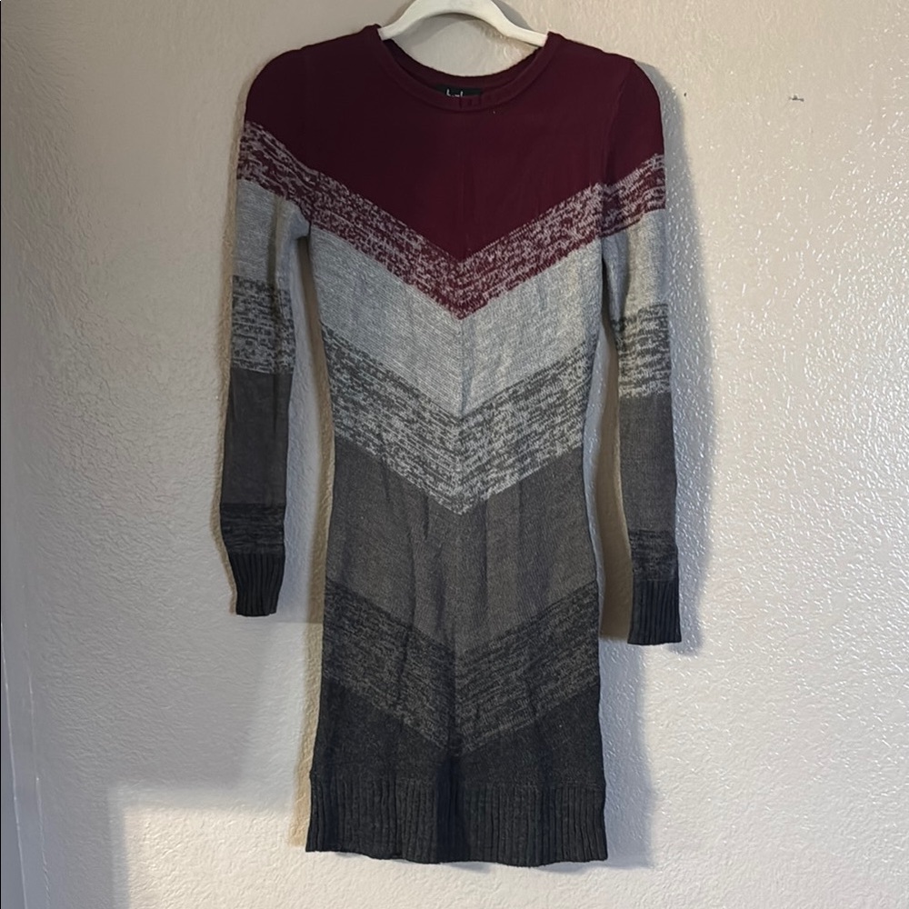 Stylish Multicolor Chevron Knit Dress